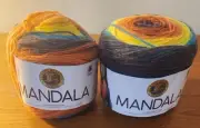 Lion Brand Mandala Yarn - Thunderbird - 2 Cakes Light Weight 3 590 Yds 5.3 Oz