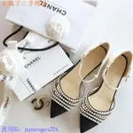 二手 CHANEL G31892 BALLERINES 珍珠低跟鞋 尺寸齊全 正品