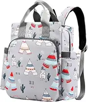 LIFKOME 1Pc Large Capacity Mummy Bag Organizer Durable Outdoor Backpack for Supplies Easy Access Pockets Multifunctional Diaper Bag Dark Grey