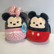 Squishmallows Mickey and Minnie Pair 7.5" NWT