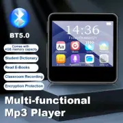 4GB MP3 Player Bluetooth Touch Screen Lossless Sound HiFi Music FM Radio Speaker