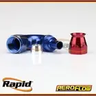Aeroflow AF574-08D - 8AN 570 Series Blue/Red 120º Hose End Teflon Hose