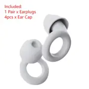 1 Pair Noise Reduction Earplugs Soft Silicone Ear Muffs Ear Protection Travel Sl
