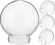 4pcs DIY Snow Globe Kit Fillable Glass Dome for Crafting Fun Snow Globe Projects Elegant Decorative Containers for Adults Create Unique Displays with Glitter Paint