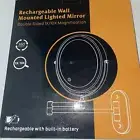 Rechargeable Lighted Makeup Mirror Wall Mount Vanity Mirror with 10X