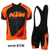 在飛比找蝦皮購物優惠-限量男士自行車衣服 KTM Pro 騎行服套裝短袖山地自行車