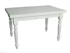 Extendable Table Rectangular Turned Art Povera White Matt BAR Cooking