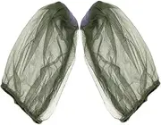 ibasenice 2pcs Outdoor Mosquito Net Hat with Face and Neck Protection Lightweight Fly Netting Hood for Hiking Camping Fishing and Outdoor Activities for Couples and Families Green