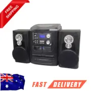 Lenoxx Hi-fi Turntable Vinyl Player 3 CD Player/Dual Cassette Recorder FM Radio