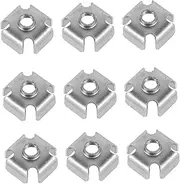 WHAMVOX 50pcs Square Tube Nut Small Threaded Nuts Square Tube Supplies Square Tube Nuts Square Tube Accessories Convenient Threaded Nuts Threaded Inserts Small Metal Silver