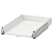 EXCEPTIONELL drawer, low with push to open, white, 40x60 cm