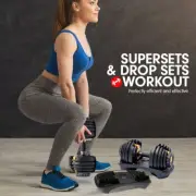 Powertrain 48kg Adjustable Dumbbell Home Gym Set Gold AU Stock Fitness Goo