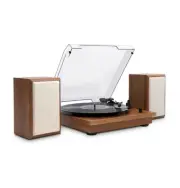 Victrola The Kingfield Bluetooth Record Player Shelf System with Bookshelf