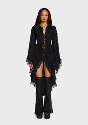 [Widow] Mess Of Me Distressed Duster - Black