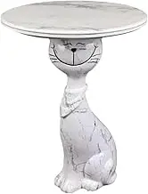 Abstract Kitten-Shaped Sofa Table, Modern Luxury Ornaments, Cartoon Coffee Table for Office, Home Decoration(White Color)