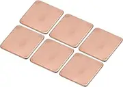 sourcing map Heatsink Copper Pad Shim 20mm x 20mm x 1.2mm Thermal Conductive Heat Sink for Electronic Chip Cooling Pack of 6