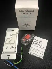 Mr. Quiet 423LW Pure White 3 Speed Ceiling Fan Control And Light Dimmer Switch
