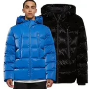 Urban Classics - Shark Skin Puffer Winter Jacket Royal M