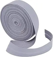 BENECREAT 10.9 Yards Single Fold Bias Tape, 3/4 inch Wide Light Gray Polycotton Bias Binding Tape Hemming Ribbon for DIY Garment Sewing, Seaming, Piping, Quilting