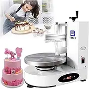 Electrical Rotating Adjustable Cake Edge Surface Scraper 35cm Turntable,4-12InchesCakes, Automatic Birthday Cake Cream Spreading Coating Edge Smoothing Polisher,White