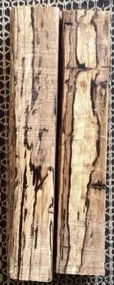 2 Pen Blanks Vacuum Stabilized Spalted maple Wood