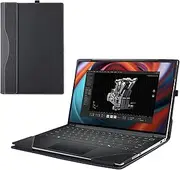 RUNMEIJIA Laptop Cover Case for Dell Precision 5490/5480 /5470 14inch [NOT Working with Other Dell Models] .2-in-1 PU Leather Detachable Notebook Sleeve (Black)