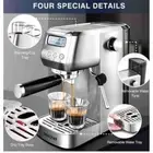 NEW Amzchef Espresso Machine 20 Bar Milk Frother LCD Panel Silver