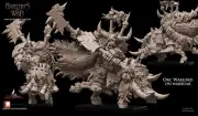 Orc Big Boss | Mounted Orc Warlord Proxy | 32mm Resin | AUS | Avatars of War