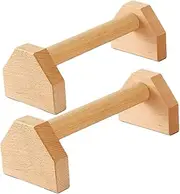 Push Up Bar - Up Bars Stands with Non Slip Base | Wood 2pieces Handstand Bar | Abdominal Exercise Floor Bar | Exercise Home Workout Equipment | Single and Double Bar Exercises Helper for Home Gym