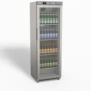 Thermaster Stainless Steel Upright Static Display Fridge XR400SG - XR400SG