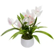 Glamorous Fusion Cream Cymbidium Artificial Fake Plant Decorative Arrangement 43