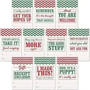 100 Tags - Funny Gift Labels for Christmas - Self Adhesive - Funny Gift Wrap