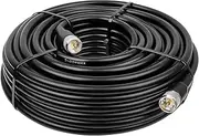 MOOKEERF RG8 Coaxial Cable 100FT, UHF Male PL-259 Cable CB Coax Cable 50 Ohm UHF Jumper Cable for CB Radio, VHF Radio, SWR Meter, Antenna Analyzer