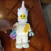 LEGO Minifigure Unicorn Girl Plush Character. The Manhattan Toy Company.