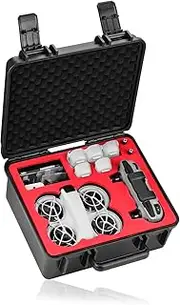 Neo Case, Waterproof Carrying Hard Case Shoulder Strap for DJI Neo Fly More Combo Accessories, with RC-N3 Remote Controller Battery Charging Hub and Other