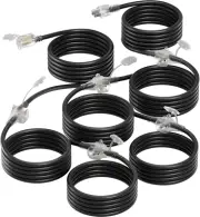 Addlon 50FT Black Outdoor Extension Cord with Mutil Outlets Evenly Spaced 3 Outl