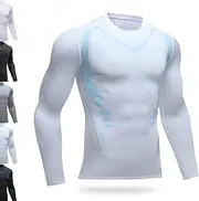 [Generic] Vitrumite Compression Shirt Men, Long Sleeve Compression Shirt. Quick-Drying Breathable Sports Top