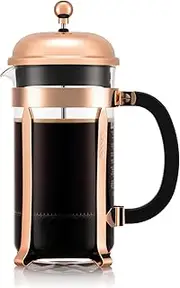 Bodum CHAMBORD Coffee Maker, French Press Coffee Maker, Copper Classic Collection, Glass, 34 Ounce (8 Cup), Gold