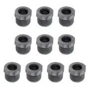 10 Pcs PVC Reducer Bushing G1" Male Thread to G1/2" Female Thread, Grey