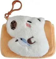 [Generic] Capybara Plush Purse - Adorable Capybara Plush Toy Purse | Stylish Small Animal Coin Bag, Capybara Plush Leisure Bag, Handbag Coin Bag, Keychain Keychain, White, Siehe Beschreibung, See description