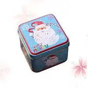 Box Boxes Tins Christmas Cookie Containers Christmas Can Bags for Holiday Empty Tins Candy Containers Metal Child Gift Bag Square/545