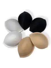 1 SET PAIR Sew In Push Up Bra Cups GEL Inserts Beige Black White Size C D DD