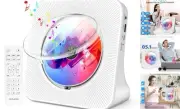 Desktop CD Player with Speakers, Home Bluetooth CD Player with Hi-Fi Stereo