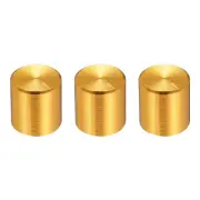 3pcs Potentiometer Knob Knurled Shaft Golden 10mmx10mm Volume Control Knob
