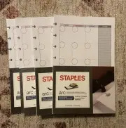 Staples ARC Customizable Notebook System Refill Papers Monthly Planner (4 pk)