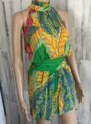 NEW Cynthia Rowley Romper Sz Small NWT Tropical Resortwear Beach Vacation