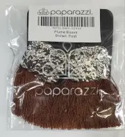 Paparazzi Jewelry Plume Bloom Brown Post Earrings