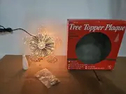 Vintage Foremost Silver Star Snowflake Tinsel Lighted Christmas Tree Topper