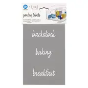 18pc iDesign The Home Edit Pantry Food Container Stickers/Labels Clear Assorted