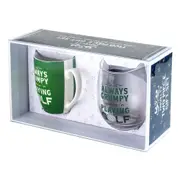 2pc Im Not Always Grumpy 400ml Coffee/Tea Mug & Stemless Wine Glass Tumbler Set